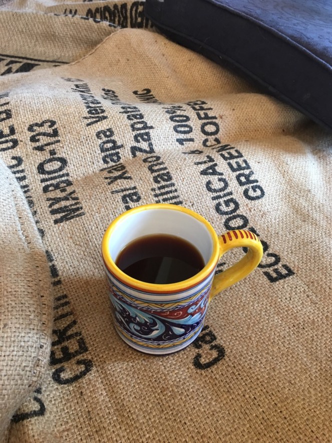 coffee mug coffee bag