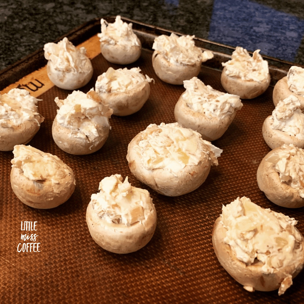 Keto ketogenic diet food side dish stuffed mushrooms 