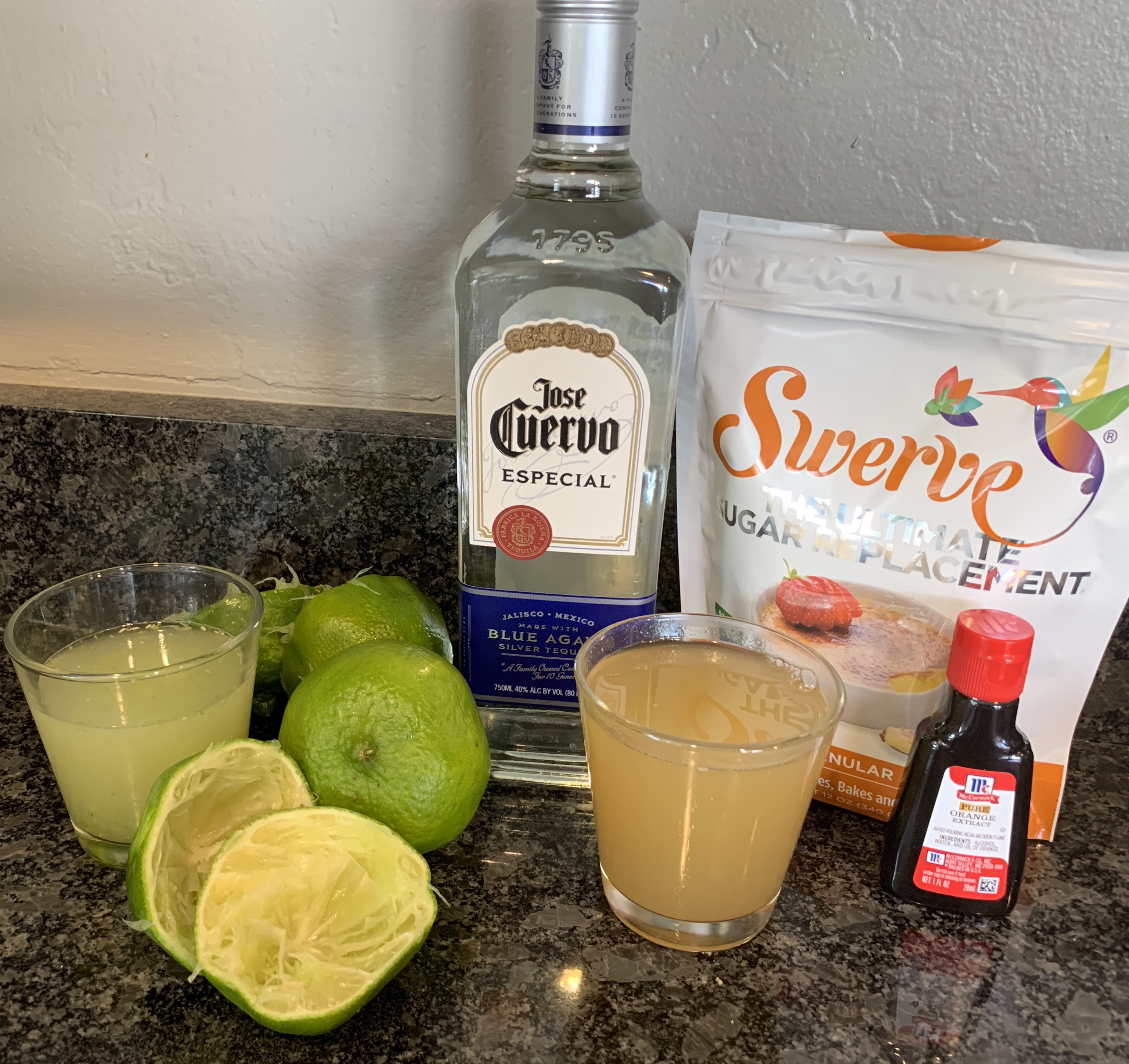Ingredients keto Margarita recipe